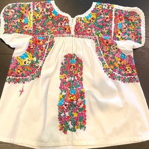 Mi Golondrina Multicolor Mexican Embroidered Top